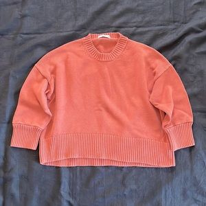 Everlane Women's Crew Neck Sweater in Coral